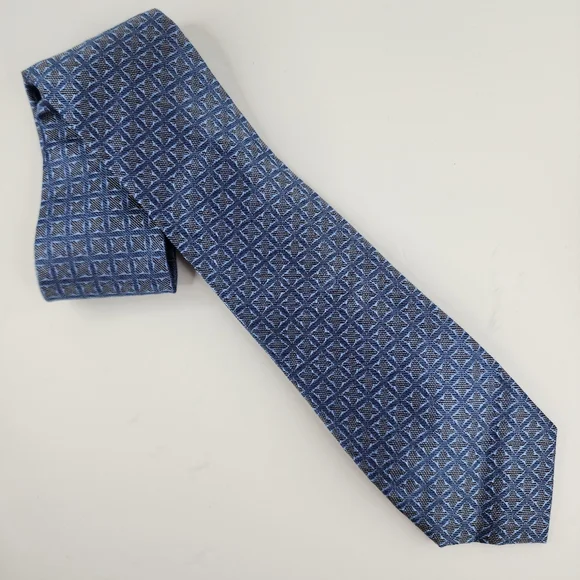 CALVIN KLEIN Blue Silk Tie. - Picture 2 of 4